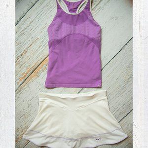 Nike tennis outfit.  Dri-fit Size Small.  Purple